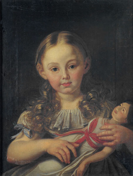 unknow artist Girl with a doll